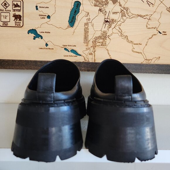 By Far Reyna black leather shoes/loafers/mules Sz 36/Us Sz 6 - Picture 11 of 14